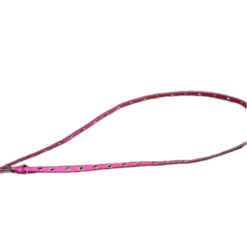 Pink  1/2” wide 39” long studded belt with hole every 2”